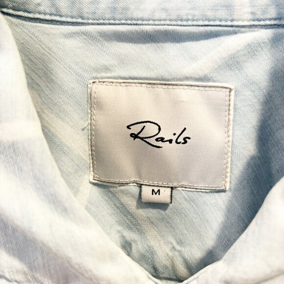 Rails Carter Watercolor Grid Button Down Shirt Size Medium - Picture 3 of 8